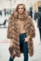 Шуба из лесной куницы ТОР-ТОР. Отшивается в соболе